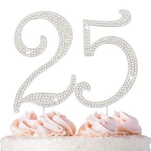 25th Crystal creations cake topper